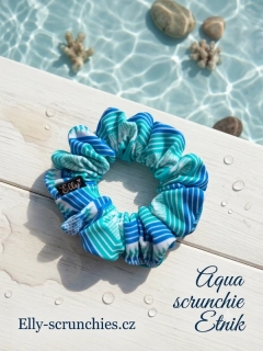 Aqua scrunchie Etnik